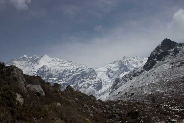 View of Dorje Lakpa (6,966m), Mount Ganchempo (6,387m)