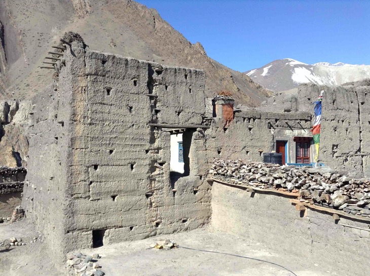 Spectacular fortress view of Kagbeni Village