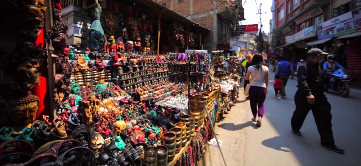 Thamel Street shop selling handicraft iteam