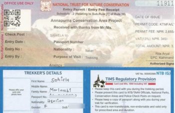 TIMS card permit for Annapurna Circuit Trek