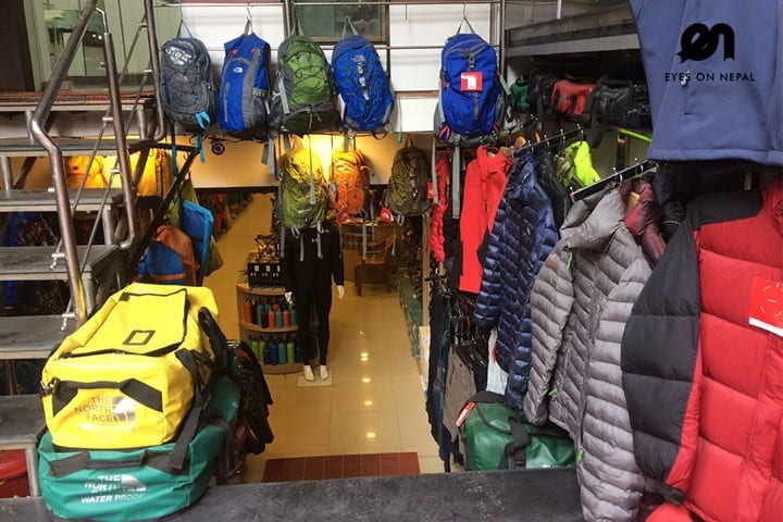 Trekking shop in Kathmandu Nepal