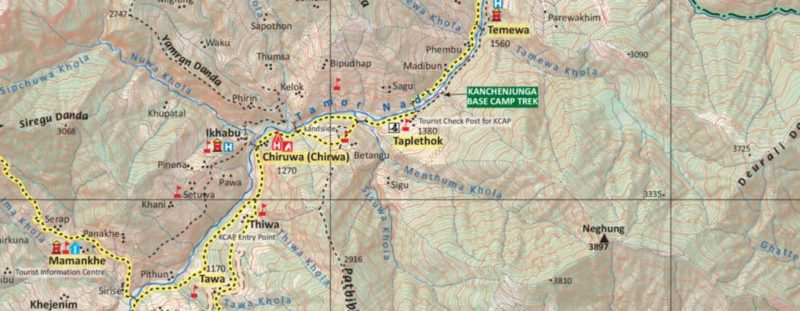 kanchenjunga-circuit-trek-map