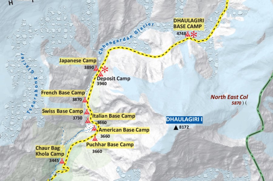 dhaulagiri circuit trek map