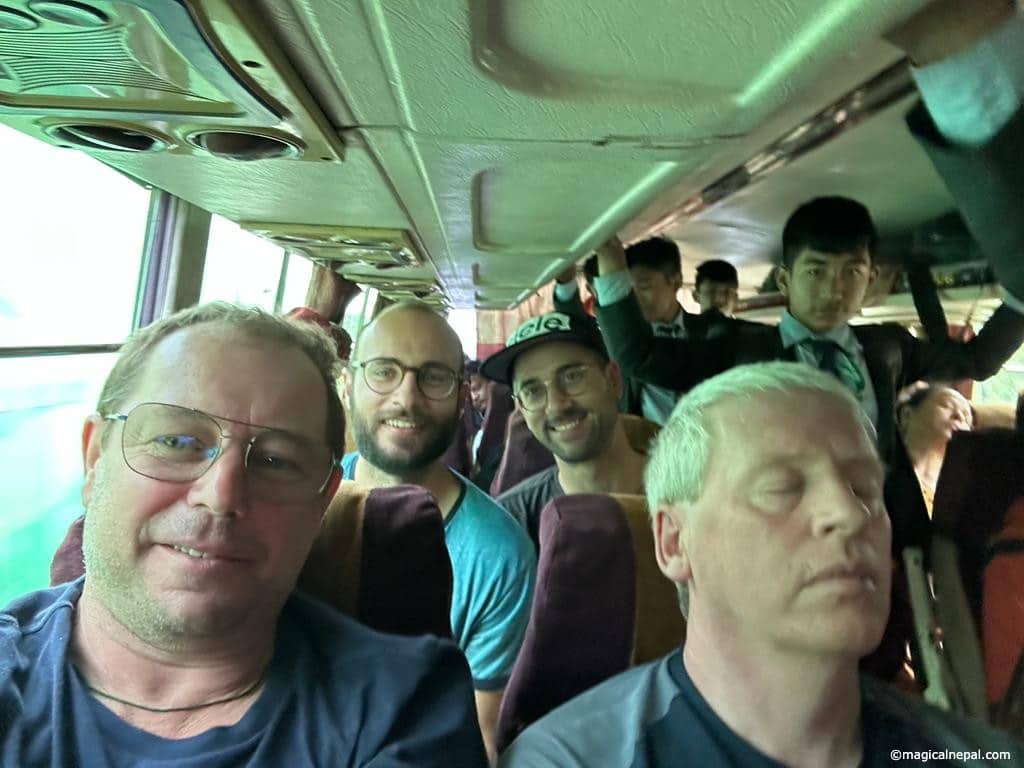 Manaslu Circuit Trek Inside the Local Bus on the way to macccha khola