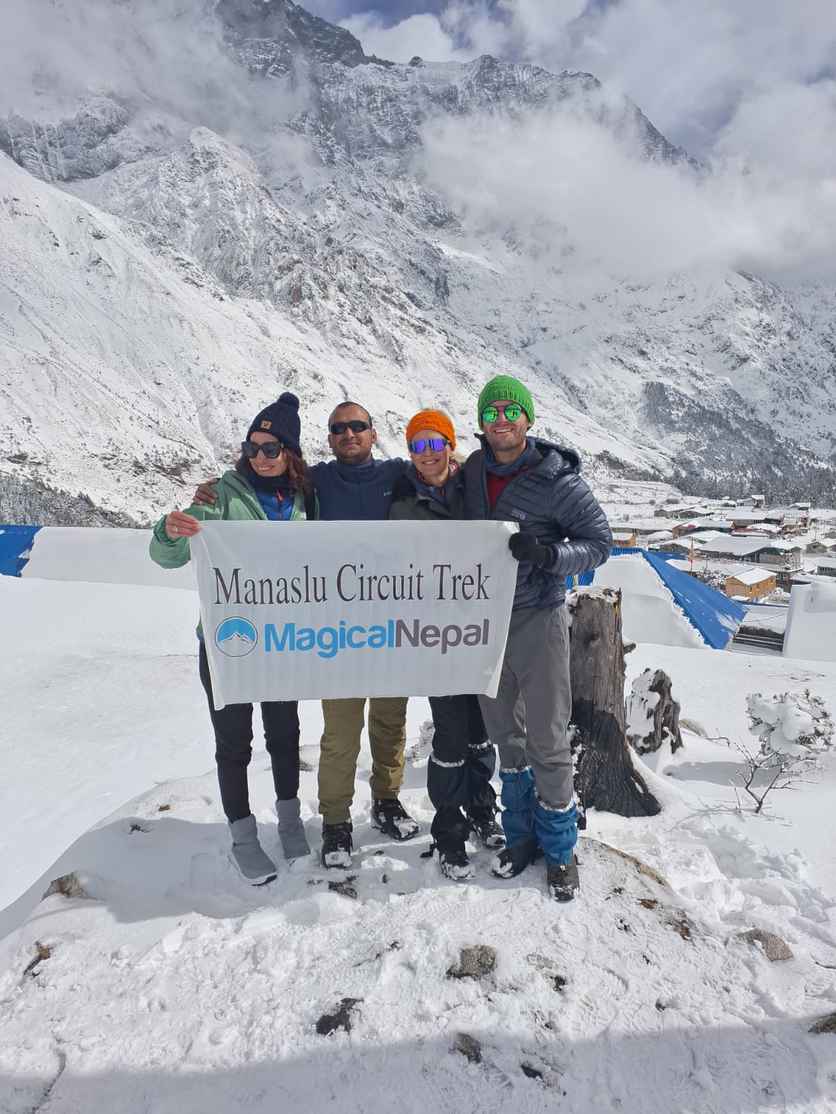 Manaslu Circuit Trek in February. Weather Full of snow.