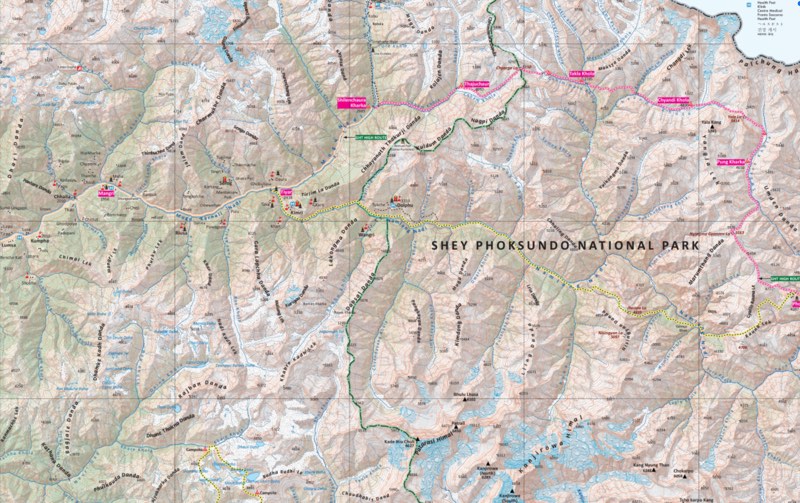Dolpo region trek map