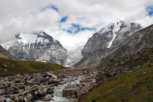 Snowfield camp dolpo