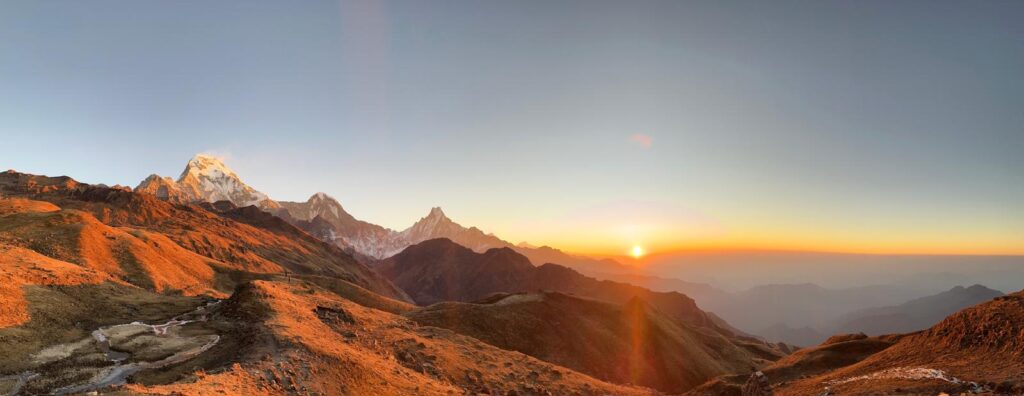 mountain view during annapurna base camp trek