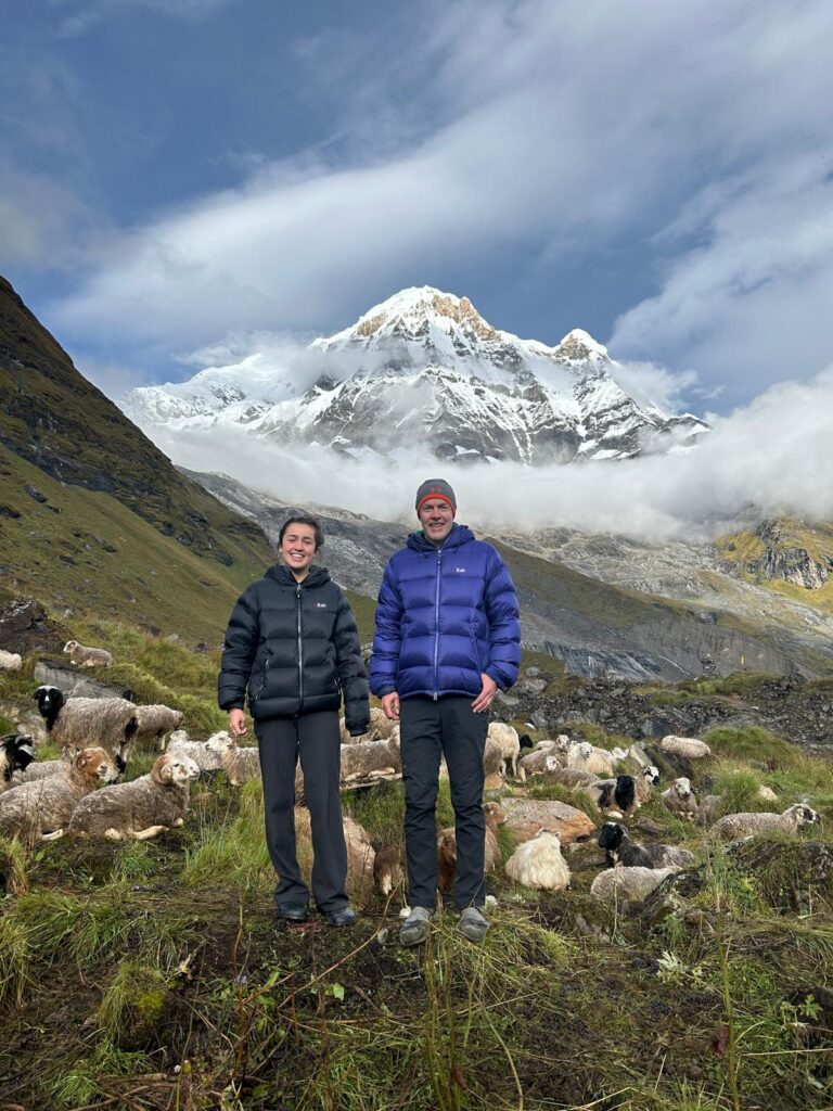 trekking at annapurna base camp