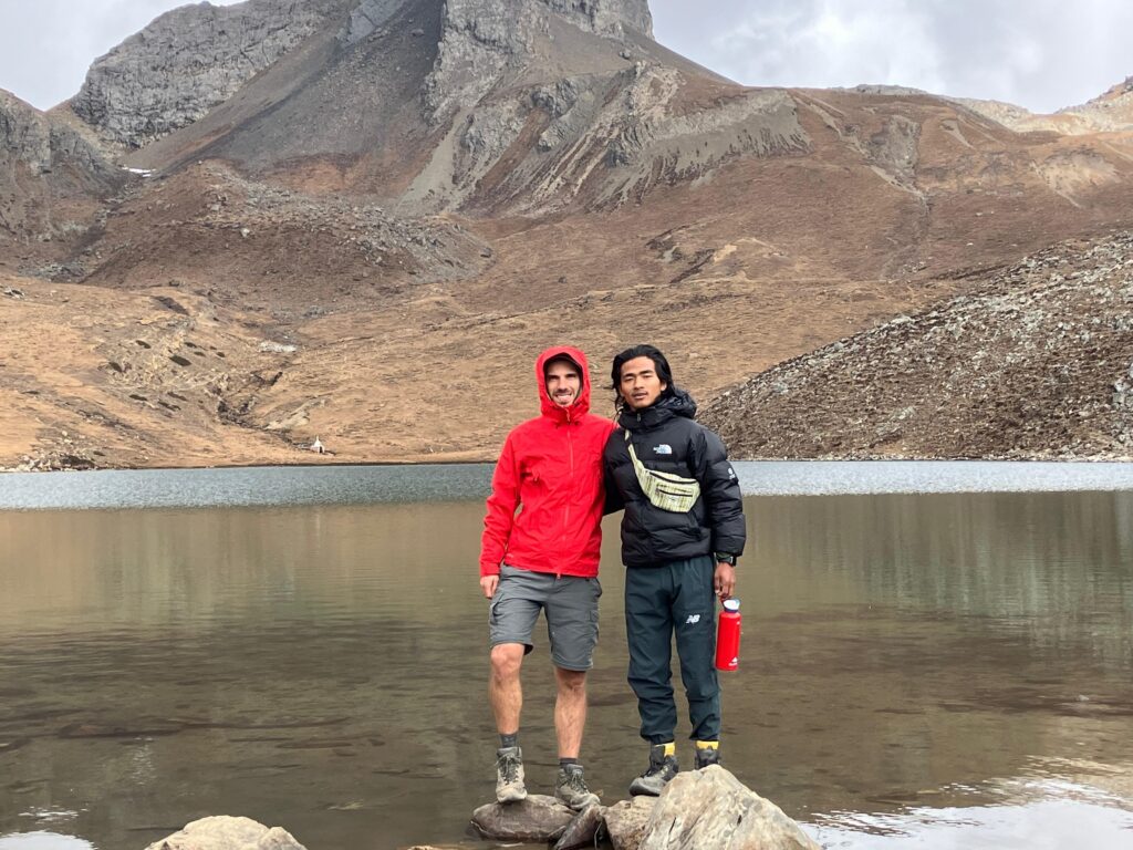 Ice lake During Annapurna Circuit Trek