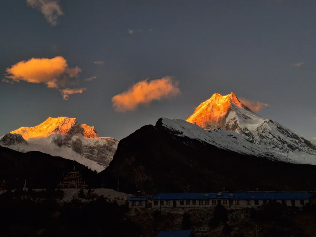 Sunrise view from shayala — Manaslu Circuit Trek day 6