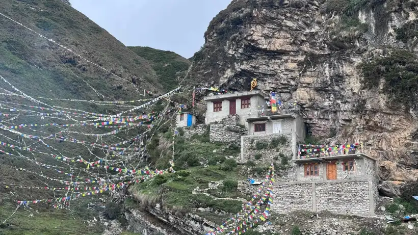At pungen gompa — Manaslu Circuit Trek day 7